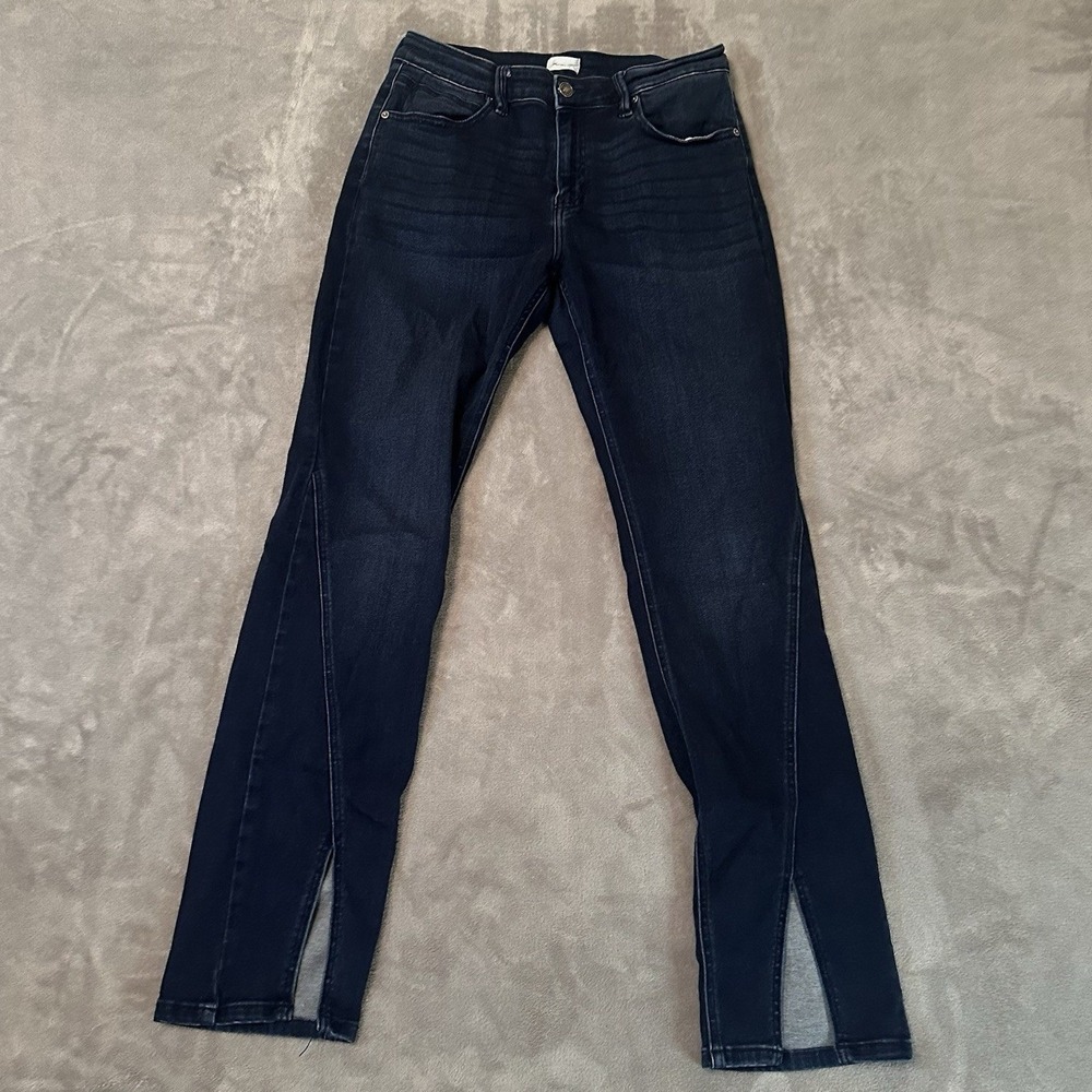KanCan Jeans Womens Blue Christy Y2K Bootcut Ankle Split Pants Size 11